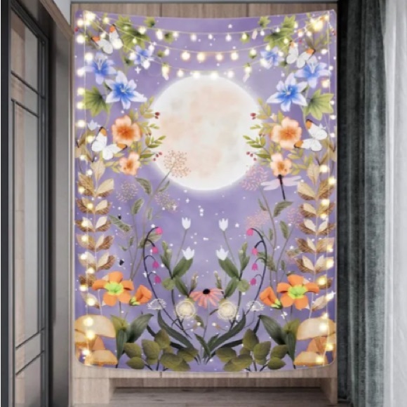 🌖Moonlit Garden Tapestry, Wall Hanging for Room (51.2 x 59.1 Inch)🌖 - Picture 2 of 7